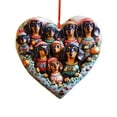 thumbnail image 2 of Love Personalized Black Heart Christmas Ornament Custom Dog Ornament for Pet Lover Acrylic Hanging Gifts for Dog Lover Christmas Decoration/ Dachshund Pendant E, 2 of 8