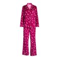 thumbnail image 3 of Joyspun Women's Velour Notch Collar Top and Pants Pajama Set, 2-Piece, Sizes S-3X, 3 of 4