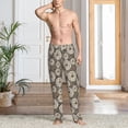 thumbnail image 2 of Logiee Dandelion Flower Print Pajama Pants for Men,Men’s Pajama Bottoms,Mens PJ Pants with Pockets & Button Fly-Large, 2 of 6