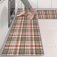 thumbnail image 2 of Kitchen Rugs Sets Of 2,Red and Green Plaid Christmas Pattern Anti Fatigue Kitchen Mat Rugs Non Slip Washable,Decorative Kitchen Floor Mats for Kitchen,Sink,Laundry,17"X47", 2 of 5