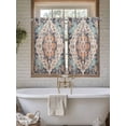 thumbnail image 6 of Boho Kitchen Curtains 54 Inches length, Orange Blue Ethnic Tribe Abstract Art Window Treatment Curtain Drapes, Thermal Insulated Drapes for Basement Hotel RV, 42"x54", 2 Panels, 6 of 7