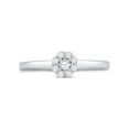 thumbnail image 2 of Diamond Princess 14kt White Gold Round Diamond Cluster Bridal Wedding Engagement Ring 1/5 Cttw, 2 of 4