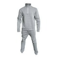 thumbnail image 5 of Outfmvch Hoodies for Men Mens Sweatpants Mens Thermals Top and Bottom Set Sweatpants for Men Autumn and Winter Solid Color Long Sleeved Padded Zipper Stand Up Collar Two Piece Set Gray 2xl, 5 of 6