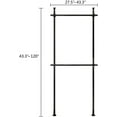 thumbnail image 2 of Floor to Ceiling Heavy Duty Garment Rack,Ceiling Top & Floor Metal Closet Garment Rack Clothes,Adjustable Storage Hanger Organizer for Bedrooms and Laundry Rooms, 2 of 9
