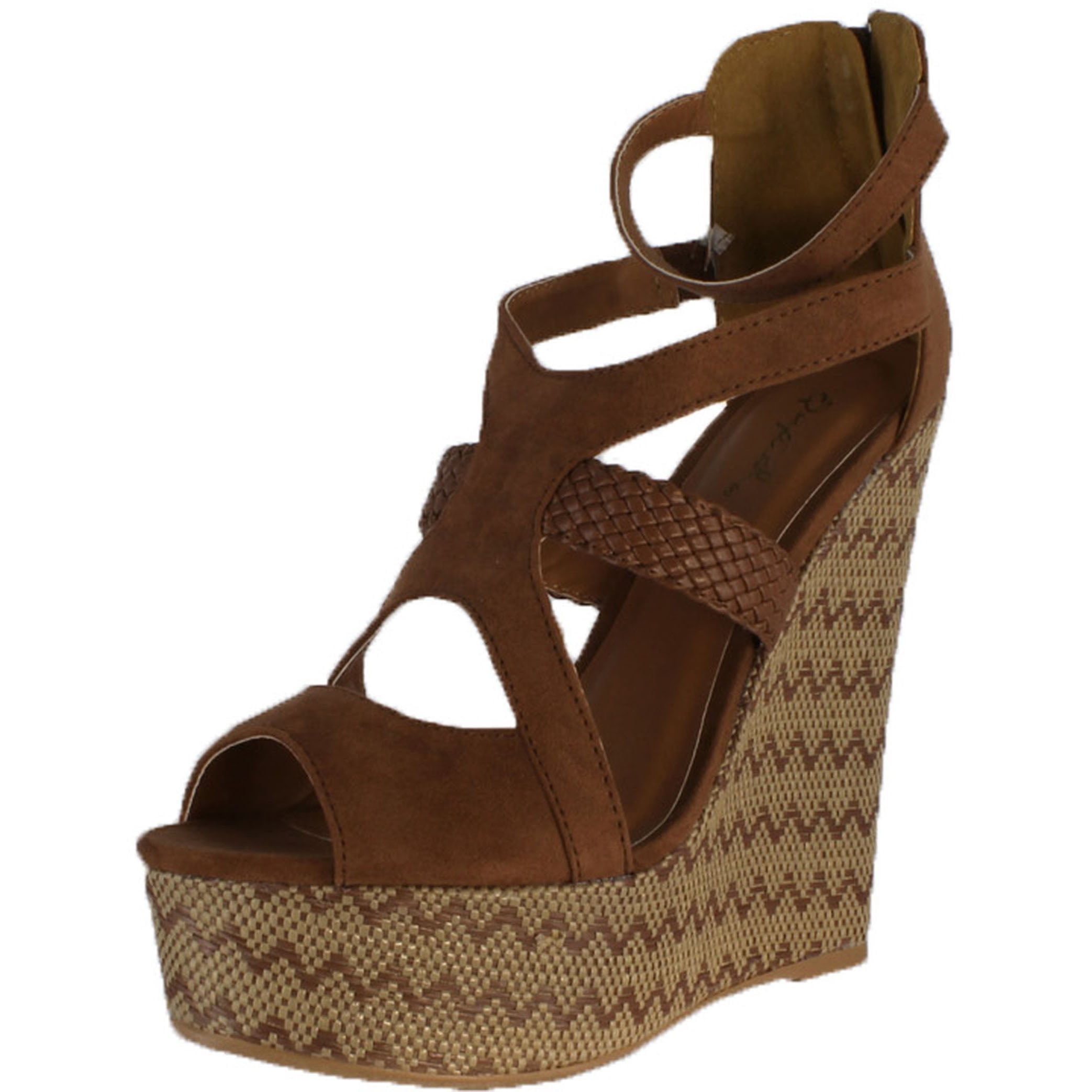 Qupid - Qupid Womens Florence-34 Wedge Sandals - Walmart.com - Walmart.com