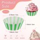 thumbnail image 3 of Uxcell 100-Pack Forros de Cupcake Estándar para Hornear, Envolturas de Cupcake Resistentes a la Grasa para Boda/Cumpleaños/Fiestas/ Navidad [Verde/Blanco], 3 of 6