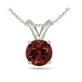 thumbnail image 1 of Aonejewelry 1.60Ct Round Garnet Pendant in 14k White Gold, 1 of 1