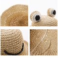thumbnail image 2 of Sombrero De Cubo De Paja Sombrero De Sol De Animal Kawaii Gorra De Pescador De Ala Ancha Gorra De Playa De Viaje De Verano Speravity AP006661-02, 2 of 6