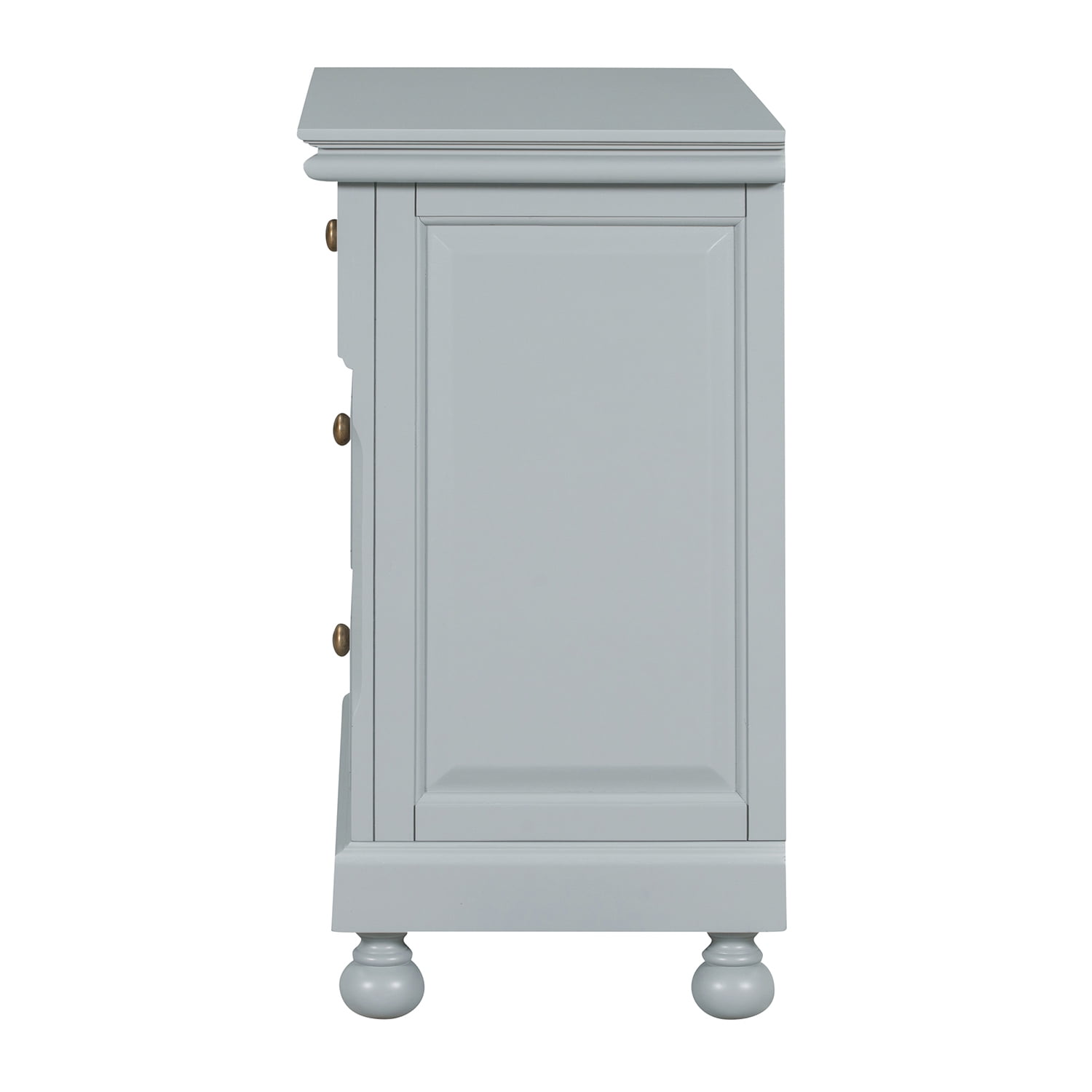 Kadyn Modern 3 Drawers Nightstand, Storage End Table with Gold Metal Handle, Bedside Table for Living Room and Bedroom, Gray Kadyn Modern 3 Drawers Nightstand, Storage End Table with Gold Metal Handle, Bedside Table for Living Room and Bedroom, Gray
