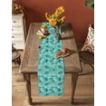 thumbnail image 5 of Ldtrchee Teal Geometric Table Runner 72 Inches, Modern Morocco Abstract Art Bed Runner Dresser Scarves Tabletop for Indoor Outdoor Parties/Ceremony/Banquet, 18" x 72", 5 of 8
