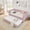 Pink, variant on Twin Daybed with Pull-Out Trundle, Gingham Upholstered 3-in-1 Convertible Sofa Bed, Side Storage Pockets, Multi-Functional Guest Room Couch, Pink