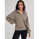 thumbnail image 2 of Sudadera Trendy Queen de gran tamaño con media cremallera para mujer, 2 of 5