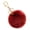 Dark Red, variant on Clearance Sale! Soft Artificial Rabbit Fur Keychain Metal Pendant Plush Ball Key Ring Cute Pom Pom Bag Charm for Women Girls Christmas Gift Black