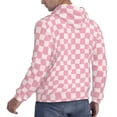 thumbnail image 6 of Lsque Irregular Plaid Pattern Casual Men's Hoodie,Hooded Sweatshirt with Kangaroo Pocket,Pullover Hoodie-Small, 6 of 7
