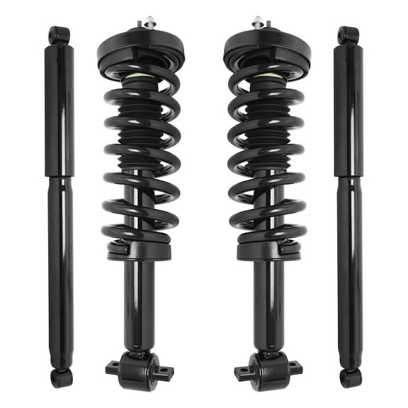 Unity Automotive Front & Rear Complete Strut Assembly Shock Kit Fits 2014 Ford F-150 Extended Cab Only, 4-11265-252600-001