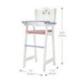 thumbnail image 3 of Teamson Kids Little Princess Poupée Bébé Enfant Chaise Haute Poupée, Blanc, 3 of 7