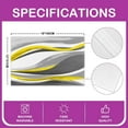 thumbnail image 4 of Retro Stripe Swirl Art Table Place Mats, 18"x12", Yellow Grey and Black Placemat for Kitchen Dining Table Decor Indoor Outdoor Abstract Geometry Placemats Set of 4 Modern Wavy Soft, 4 of 4