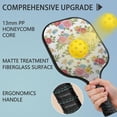 thumbnail image 2 of Pickleball Paddles Set,Pioneer Flower Floral Print Pattern Fiberglass Surface Pickleball Racket Set with 2 Indoor Outdoor Pickleball Balls and Pickleball Bag,Pickle-ball Equipment, 2 of 6