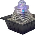 thumbnail image 2 of 8" Clear Polyresin Ice Design Tabletop Fountain With LED, 2 of 2