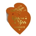 thumbnail image 1 of Inkdotpot 100 Pack Real Gold Foil Paper Tag Kiss The Miss Goodbye Bridal Shower Favor Hang Tag, 1 of 6
