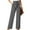 G1-Dark Gray, variant on Women's Wide Leg Pants with Pockets Navy Blue Medium Casual Work Trousers with Removable Belt
