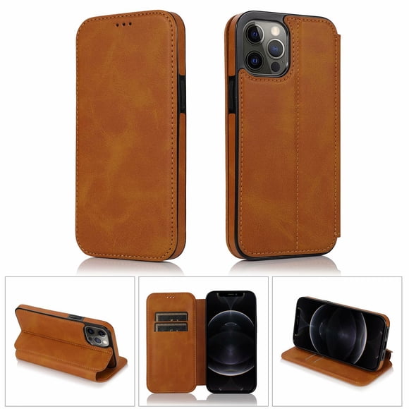 SHIELDON Étui pour iPhone 13 Pro, Étui Portefeuille en Cuir, Étui Antichoc avec Support et Fente pour Carte, Compatible avec iPhone 13 Pro