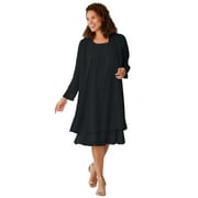 Woman Within Plus Size Petite 2-Piece Jacket Dress