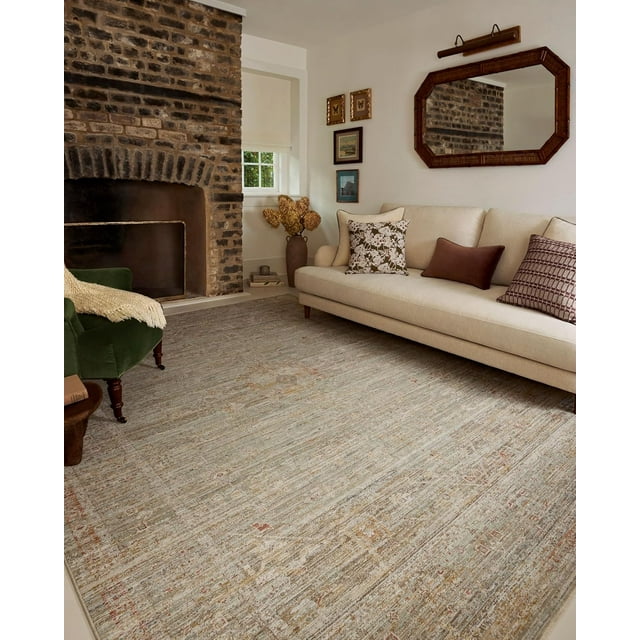 Loloi Chris Loves Julia Ida Collection IDA-05 Spa/Sunrise 2'-7" x 10'-0", .19" Pile Height, Runner Rug