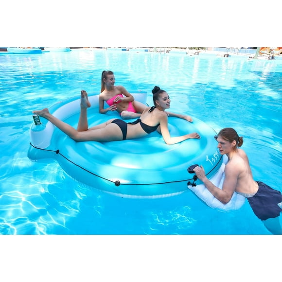 ParentInflatable Pool Floating Island Lounger Raft for Lake River Big Multi Person Party Floatie