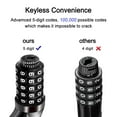 thumbnail image 2 of Ndakter Bike Lock 4/5.6 Feet Bicycle Cable High Security 5 Digit Resettable Combination Coiling Bicycle Lock Heavy Duty Anti Theft Cable With Mounting Bracket 1/2 Inch Diameter (4Ft Pink-12Mm), 2 of 4