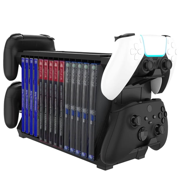 Soporte para juegos para PS5/PS4/Xbox Series X/Xbox One/Switch Torre de almacenamiento para juegos, organizador de discos de juegos