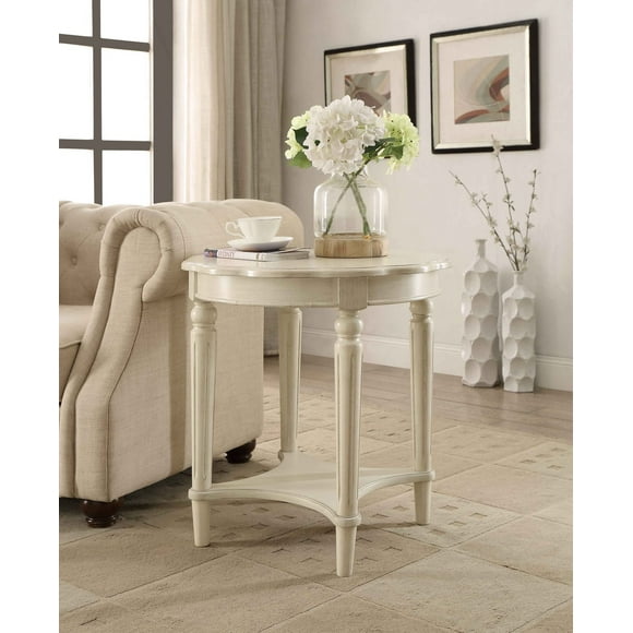 ACME Fordon End Table in Antique White