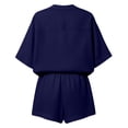 thumbnail image 6 of Bovxnpu Women 2 Piece Loungewear Set Beach Vacation Sweatsuit Tracksuit Set Women's Fashion Casual Short Sleeve Top Pocket Cotton Linen Shorts Outfits Set Summer Outfits, 6 of 9