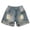 Blue, variant on LUOGENLI Jean Shorts for Girls 12-14 Cat and Jack Girls' Hole Punched Denim Shorts Girls' Large Size Ruffled Denim Pants Shorts (Blue Size 10-11 Years)