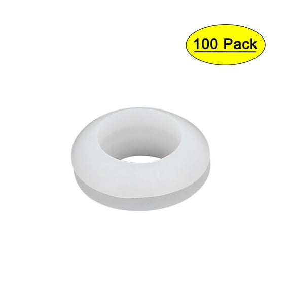 Electrical Wire Gasket Rubber Grommets White 10mm Inner Dia 100pcs