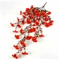 thumbnail image 2 of Fufafayo Fall Artificial Flowers Hanging Baskets, Trumpet Flowers Outdoor Courtyard Decor, Faux Silk Floral Arrangement for Fall-Themed Corridor Porch Garden Wall, 2 of 6