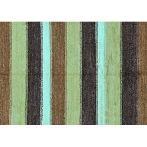 Ahgly Company Indoor Rectangle Abstract Light Blue Modern Area Rugs, 4' x 6'