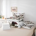 thumbnail image 6 of Manfei Moth Mushroom 7-Piece Twin Bedding Sets,Chic Flower Bedding Comforter Set,Botanical Plants Breathable Sheet Sets,Breathable Bohemian Home Decor,Reversible, 6 of 8