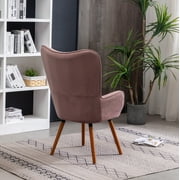 Roundhill Furniture Doarnin Wingback Chair, Mauve