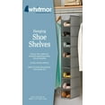 Whitmor Hanging Shoe Shelves Closet Organizer 8 Section Gray PPNW