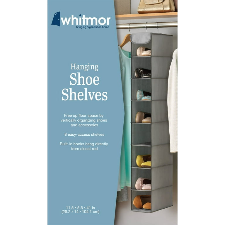 Whitmor 3 Tier Closet Storage Shelves - Shoe Rack and Home Organizer