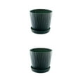 thumbnail image 2 of kurtrusly Modern Decorative Flower Pots Easy To Maintain Various Colors And Sizes green S pot+S tray 2Set, 2 of 6