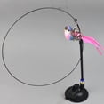 thumbnail image 1 of Juego de ventosa y juego portátil para juguete para gatos, varita de doble cabeza, apuntador de plumas intercambiable, base estable anti-volcado, juguete interactivo para interiores, 1 of 1