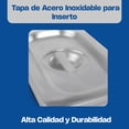 thumbnail image 2 of Tapa para Inserto Rhino TANO-COM acero inoxidable grado alimenticio Noveno 17.5 x 11 cm, 2 of 2