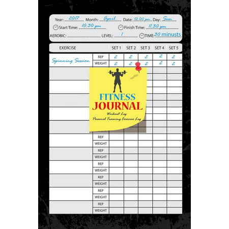 Fitness Journal: Workout Log: Personal Training Exercise Log: Weight Loss: Notebook 6x9 Inch 105 Page: Fitness Journal and Diary Workout Log: Gym Training Log Book