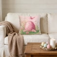 thumbnail image 6 of Kbndieu Easter Pillow Covers 18 x 18 Inch Pink Bunny Throw Pillow Covers Spring Home Decor Outdoor Indoor Holiday Cushion Case Farmhouse Pillowcase Decoration for Sofa Couch, 6 of 8
