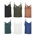 thumbnail image 3 of Classic Womens Silk Satin Camisole Top Sexy V Neck Blouse Tank Shirt Ladies Spaghetti Strap Vest S-2XL, 3 of 5