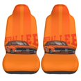 thumbnail image 2 of Dukes Orange Car Haz-zard Car Seat Cover Front Seats Full Set of 2 Vehicle Seat Protector Fit Cars, Sedan, Truck, SUV, Van, 2 of 8