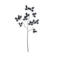 thumbnail image 3 of Gothic Halloween Artificial Black Leaf Branch Picks, Bendable Stem Faux Black Foliage Sprigs, Waterproof Plastic Vase Filler Stems for Spooky Floral Arrangement Indoor Outdoor Halloween Decorations, 3 of 7