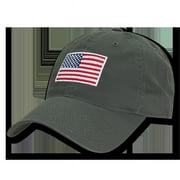 W Republic Apparel US1005-USA-OLV USA Relaxed Cotton Caps, Olive Drab